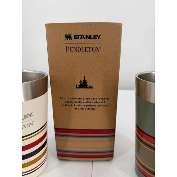 NEW STANLEY×PENDLETON Stacking Vacuum Pint Glass Tumbler Set Stainless Steel - Picture 3 of 9
